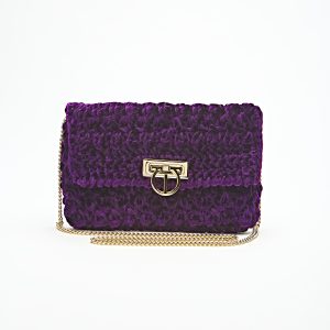 VELVET CLUTCH WITH CLIP